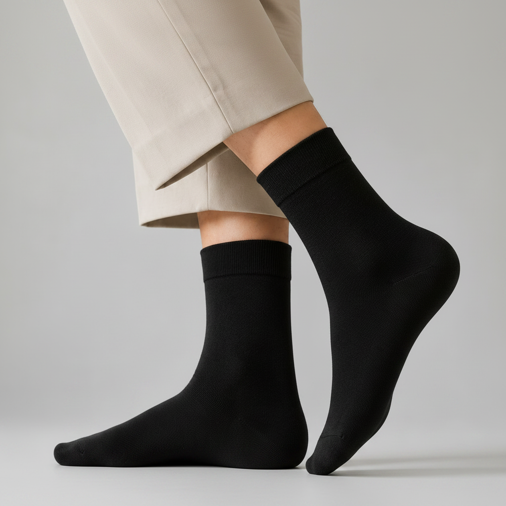 Men's Pure Cotton Mid-Calf Sock