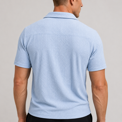 Men's Breathable Waffle Knit Polo