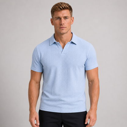 Men's Breathable Waffle Knit Polo