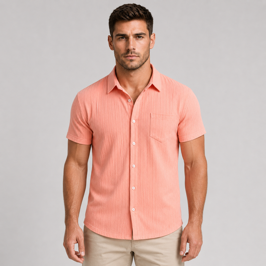 Men's Striped Short Sleeve Shirt