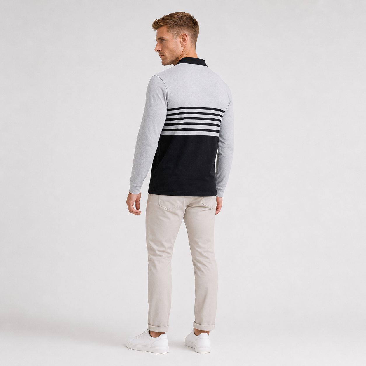 Men's Waffle Weave Polo Shirt