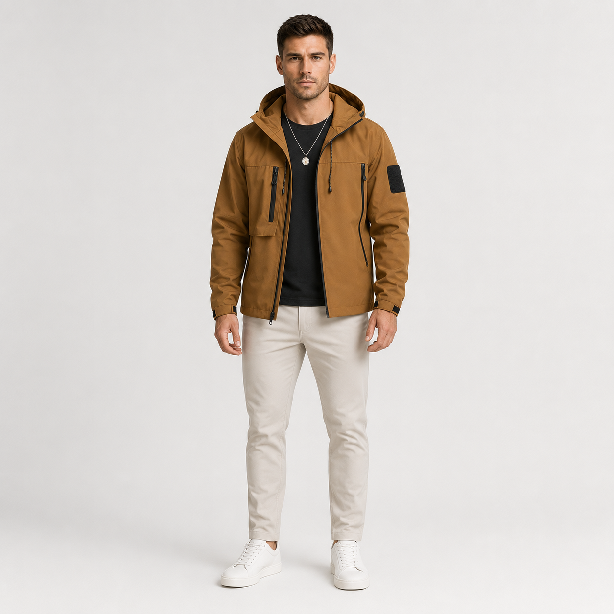 Men's Lightweight Hooded Windbreaker