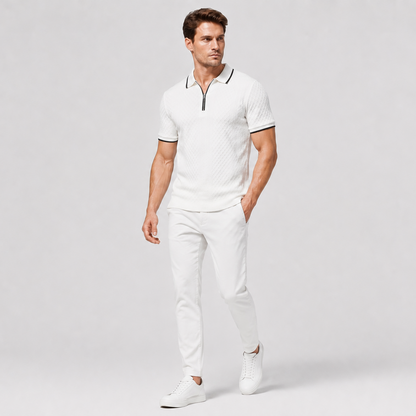 Men’s Modern Zip Polo Shirt