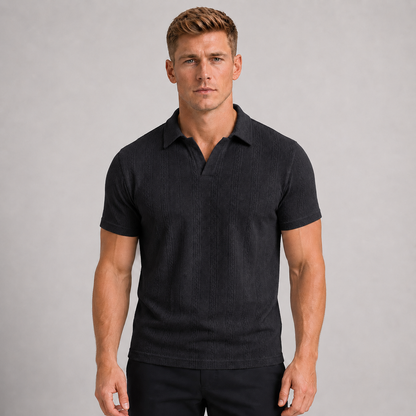 Men's Breathable Waffle Knit Polo
