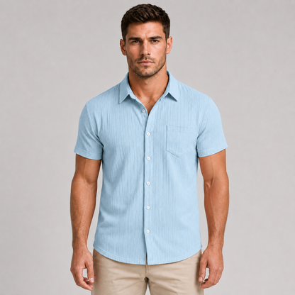Men's Striped Short Sleeve Shirt