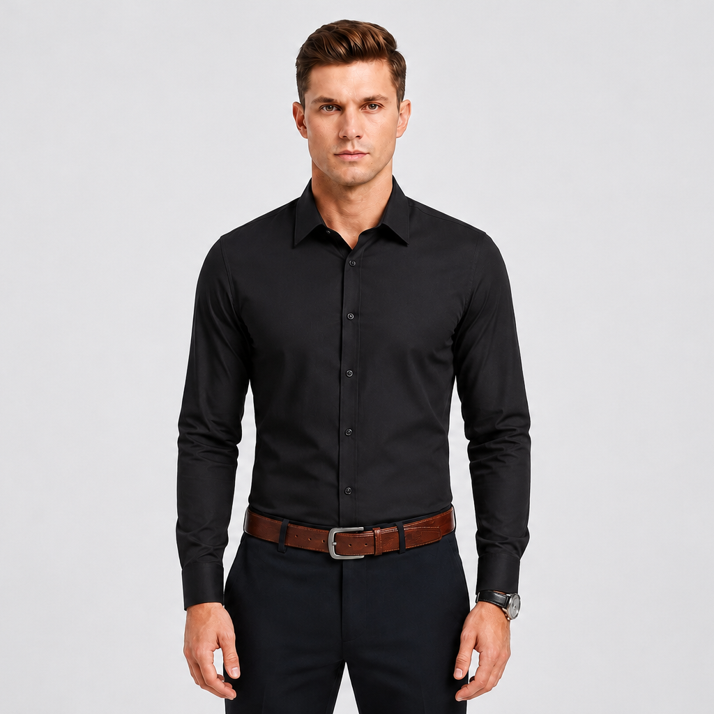 Men's Long-Sleeve Stretch Dress Shirt