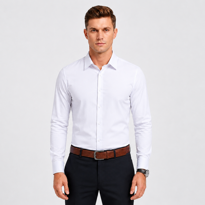 Men's Long-Sleeve Stretch Dress Shirt