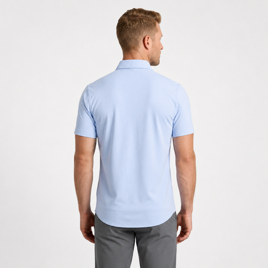 Men's Short-Sleeve Stretch Dress Shirt