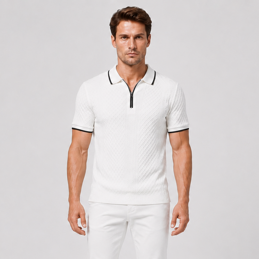 Men’s Modern Zip Polo Shirt