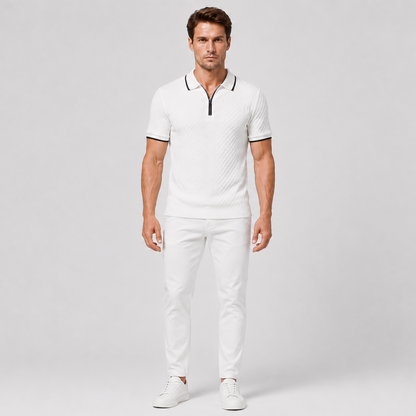 Men’s Modern Zip Polo Shirt