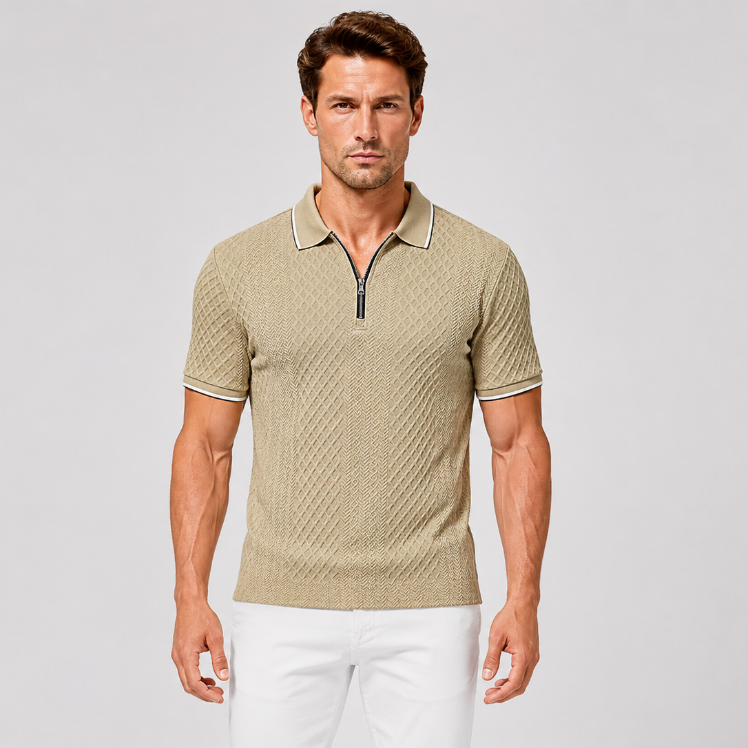 Men’s Modern Zip Polo Shirt