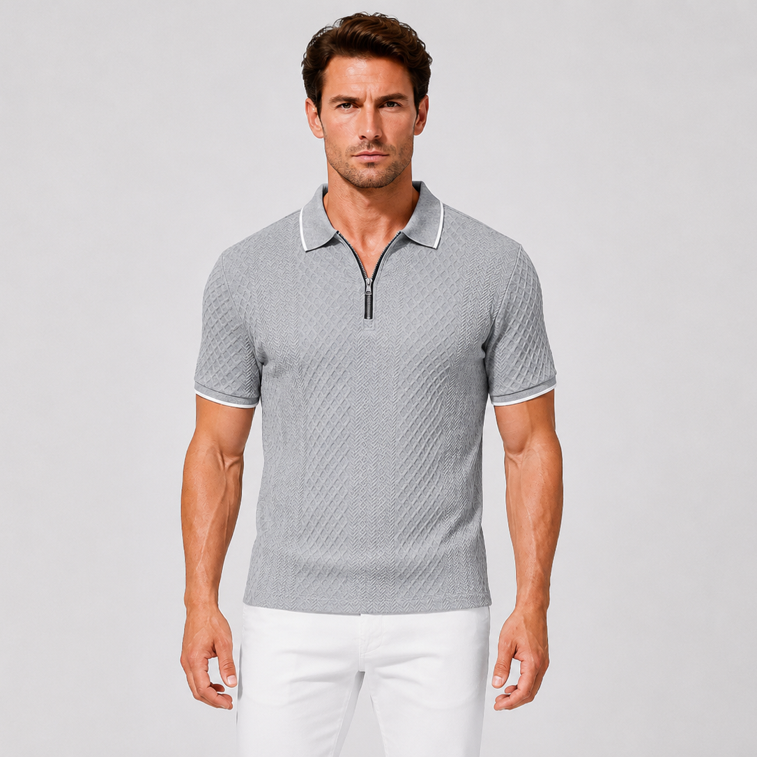 Men’s Modern Zip Polo Shirt