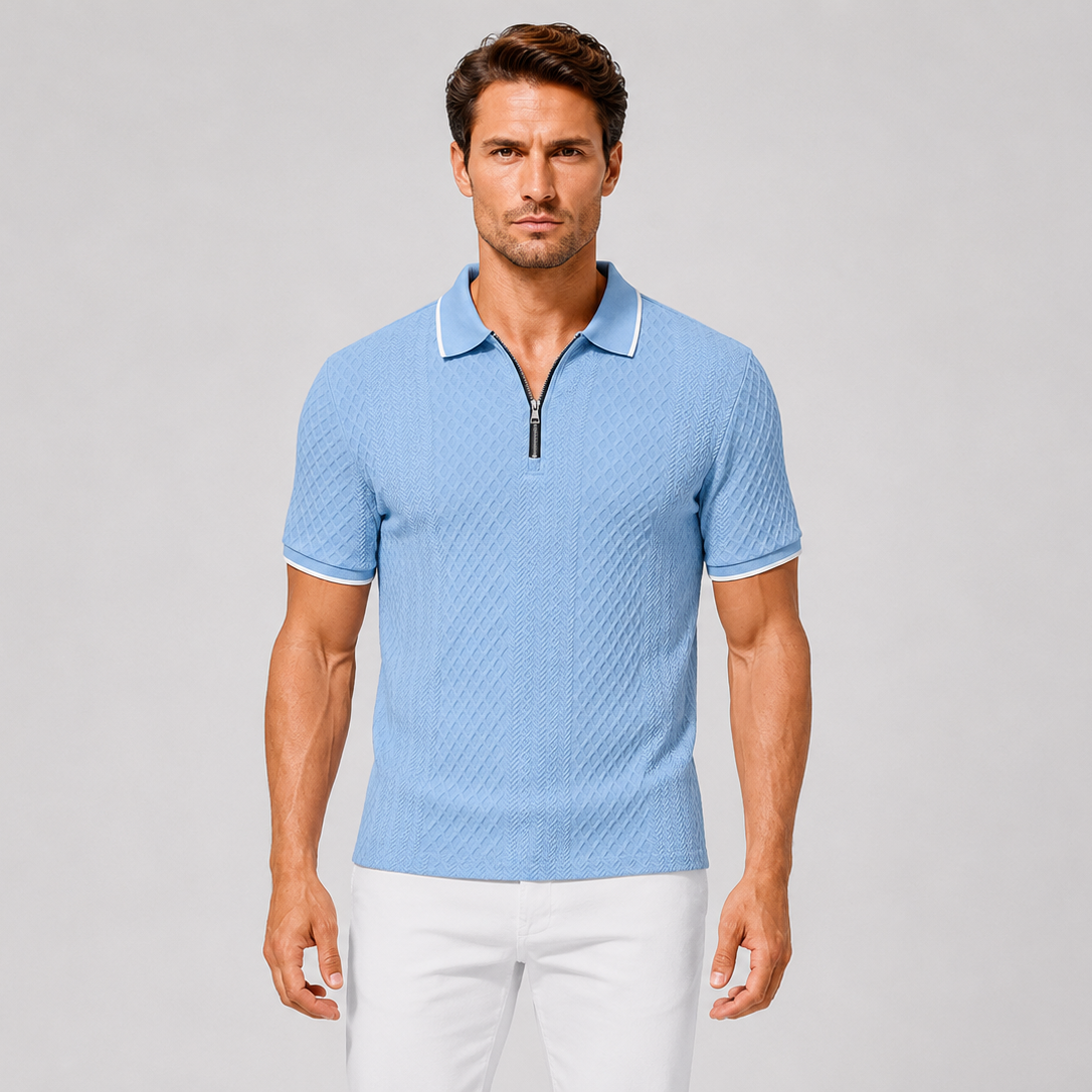 Men’s Modern Zip Polo Shirt