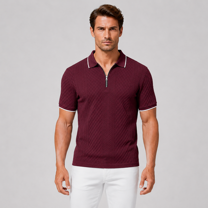 Men’s Modern Zip Polo Shirt