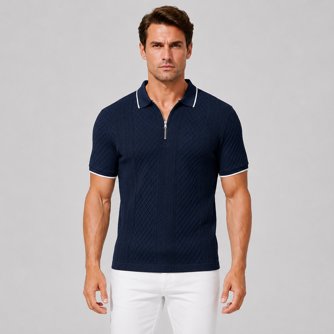 Men’s Modern Zip Polo Shirt