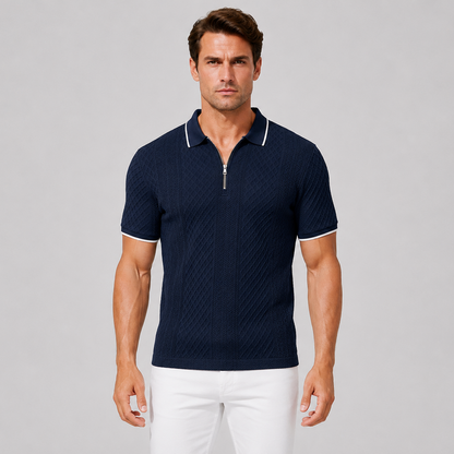 Men’s Modern Zip Polo Shirt